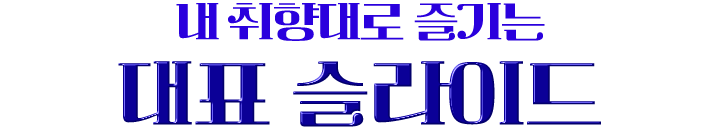 내 취향대로 즐기는 대표 슬라이드